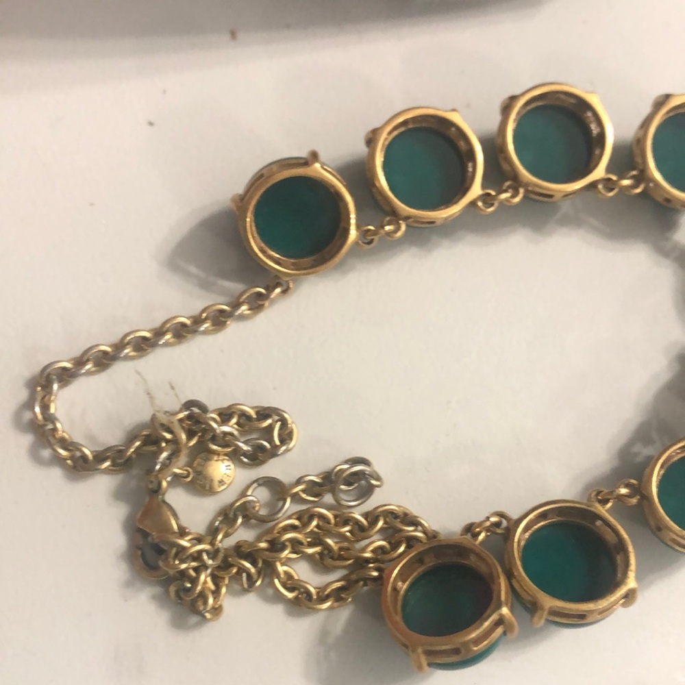 J. Crew Green and Gold Statement Necklace - Picture 7 of 7